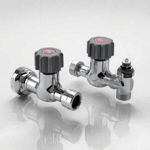Anthracite and Chrome Thermostatic Radiator Valve